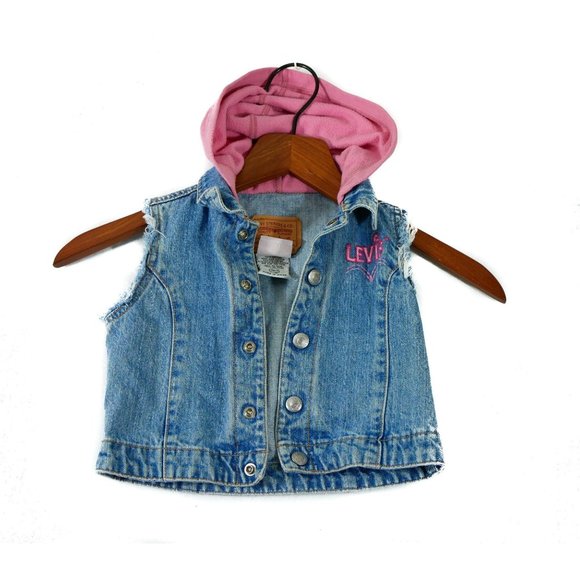 Levis Denim Vest Jean Jacket Sleeveless 18 MO GIrl
